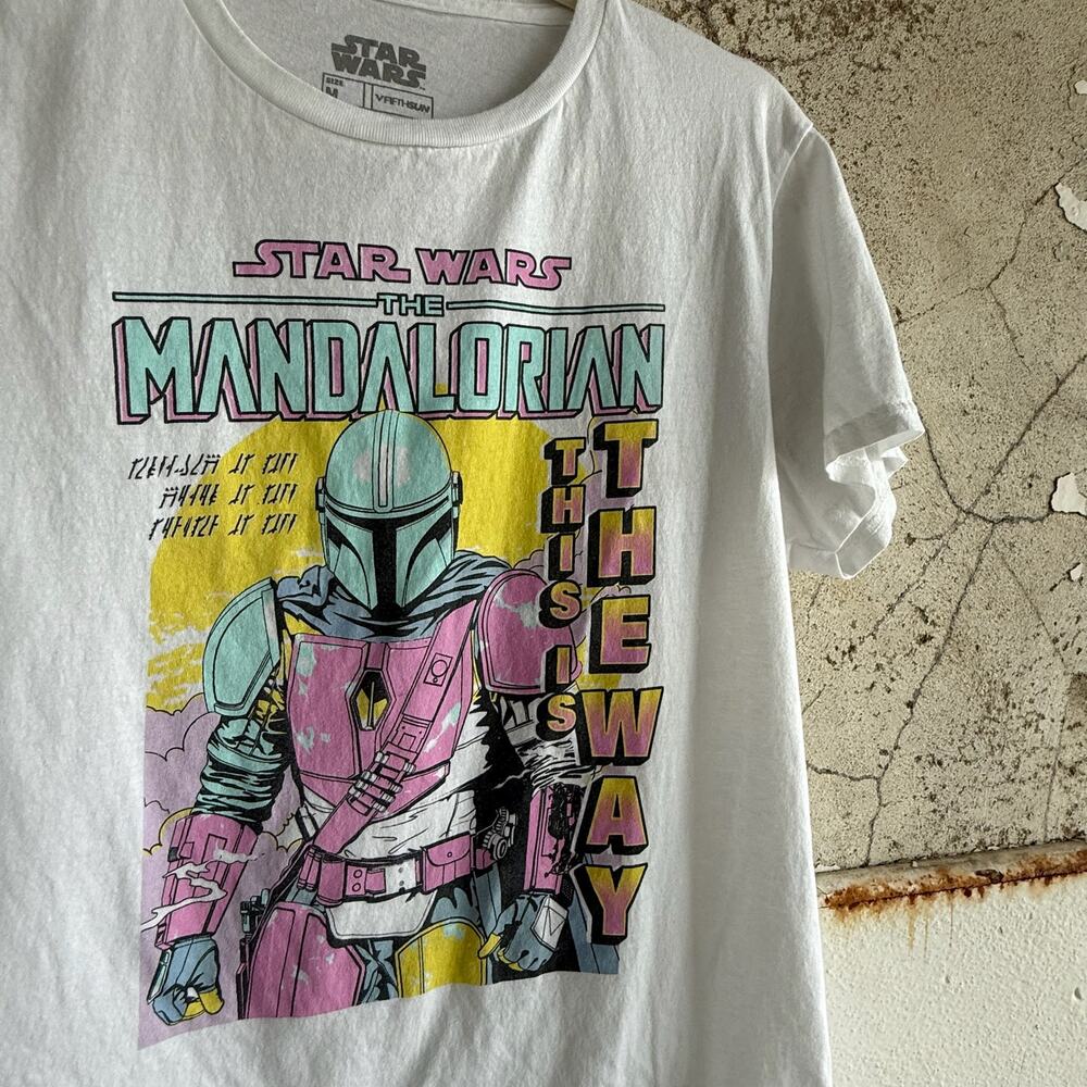 Star Wars The Mandalorian T-Shirt Pastel Graphic “This Is The Way” Fifth Sun‎ M - Picture 2 of 4